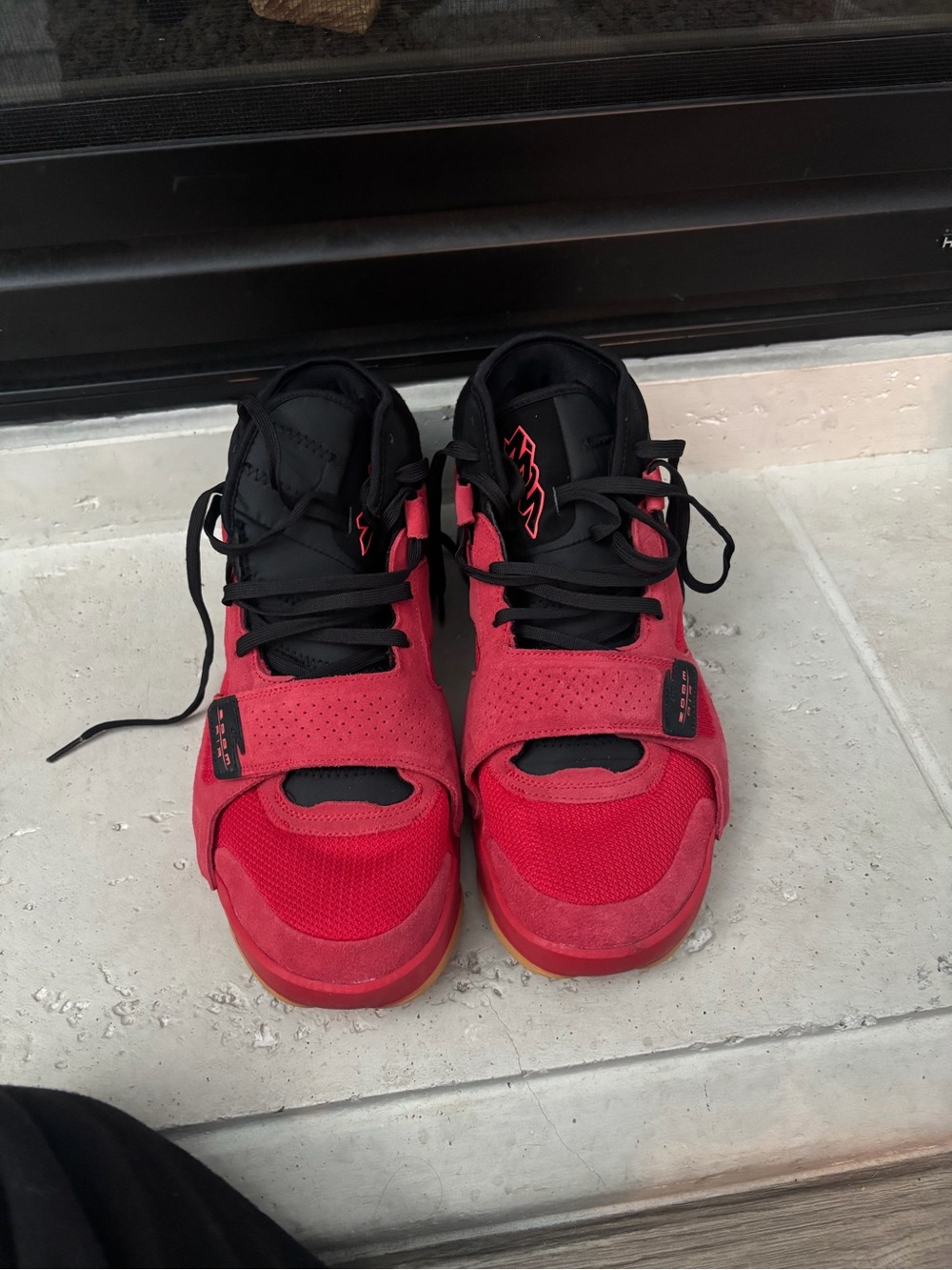 Jordan Men’s Red and Black Athletic Sneakers